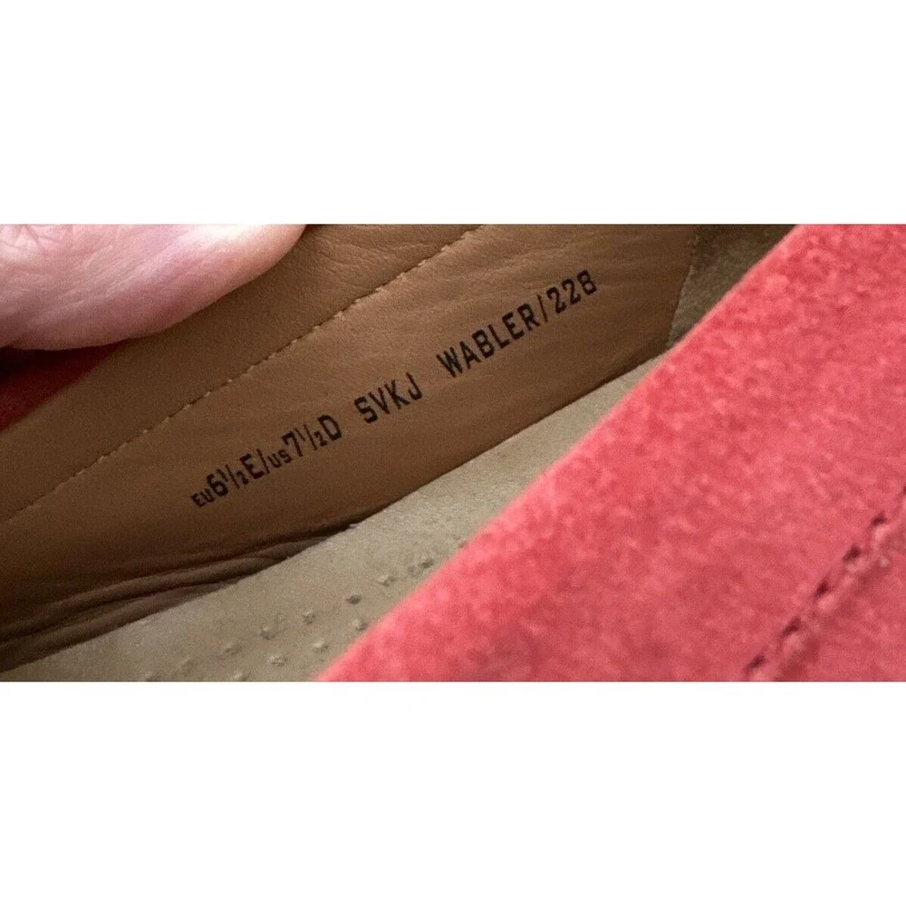 BALLY Men’s Red Leather Suede Wabler Driver Driving‎ Loafers  7.5 D US EU 6.5